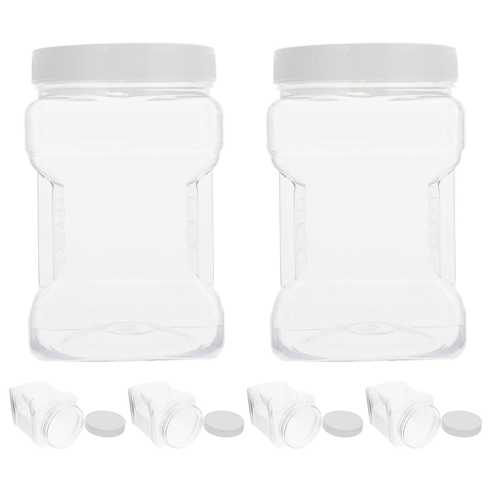 Food Storage Square Containers - 6 Adet Şeffaf Kare Plastik Saklama