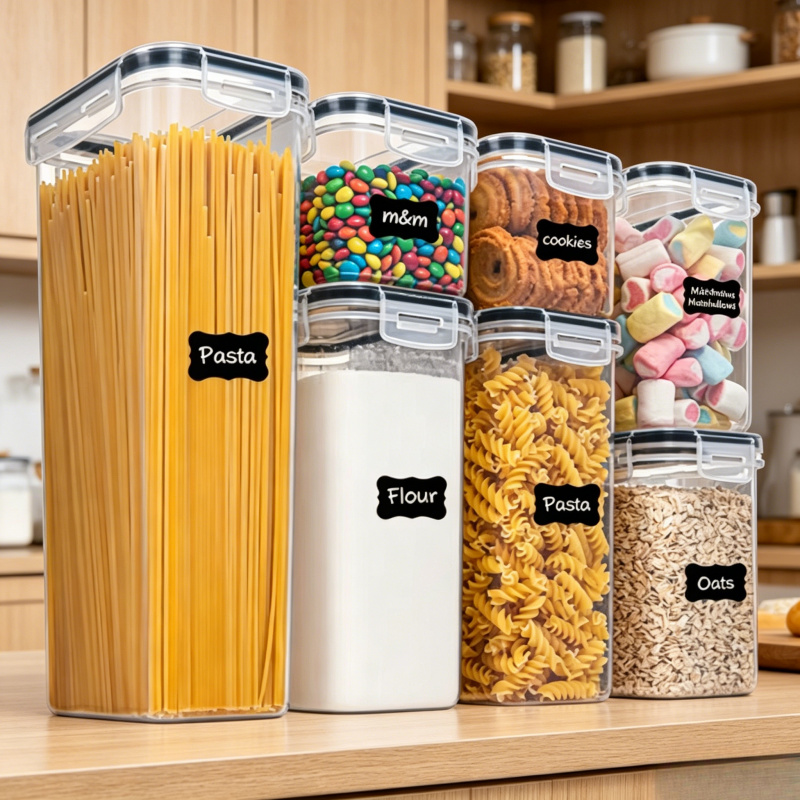 Food Storage Jar Set - 7 Parça Mutfak Gıda Saklama Kapları