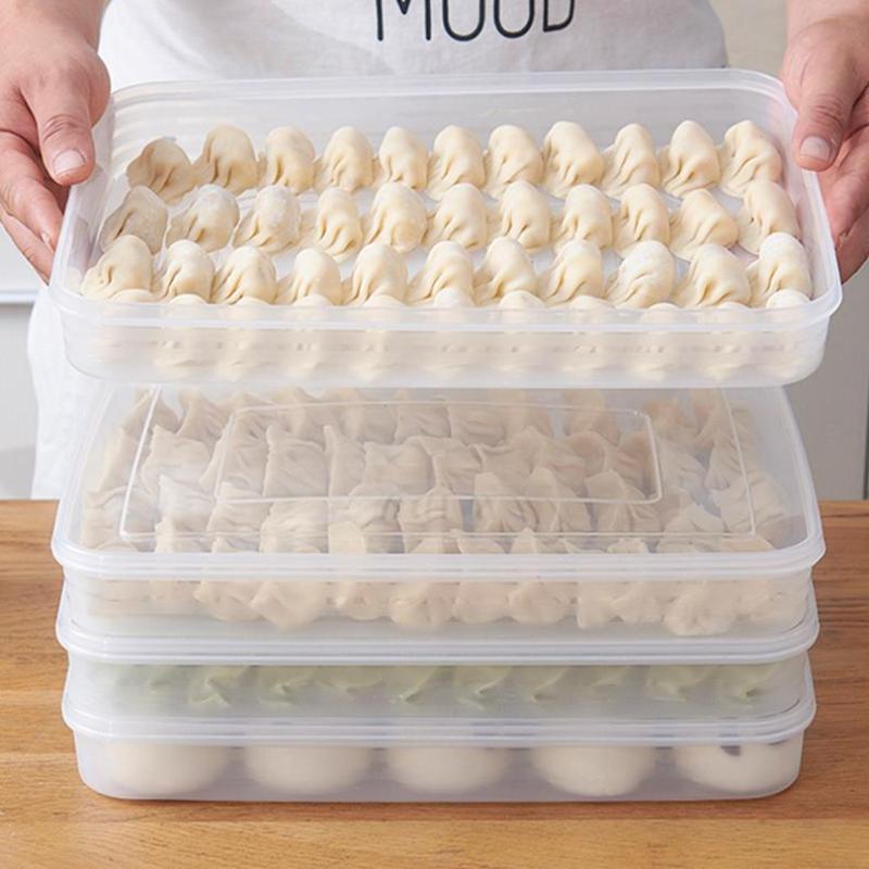 Food Storage Square Containers - Şeffaf Mutfak Saklama Kutusu Buzdolabı Düzenleyici