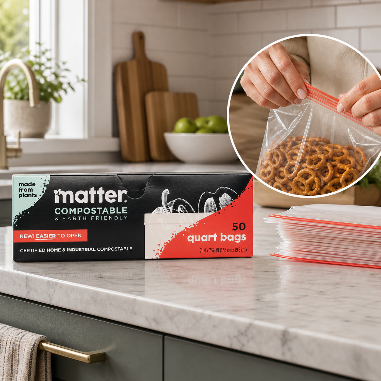 Food Storage In Plants - 50 adet Kompostlanabilir Çeyrek Litrelik Saklama
