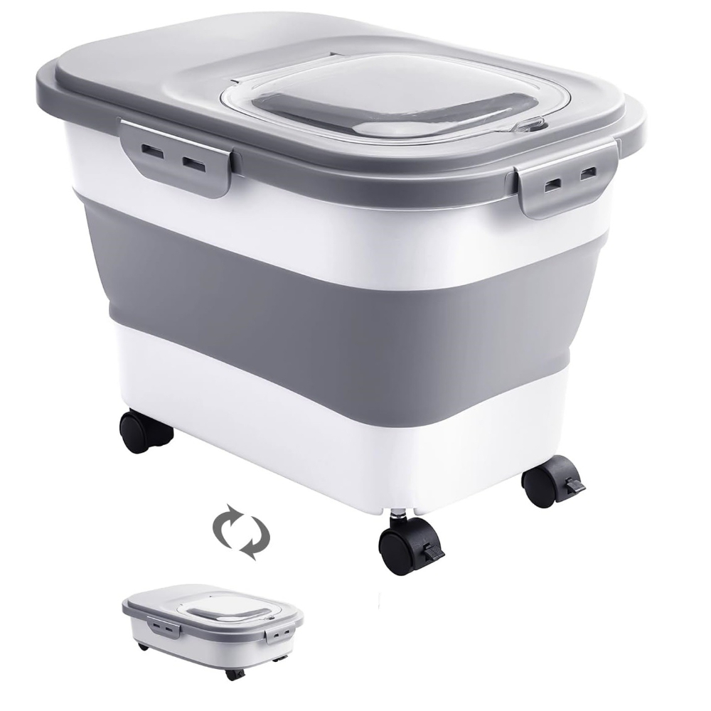 Xl Food Storage Containers With Lids - Büyük Kapasiteli Kedi Köpek Mama Saklama