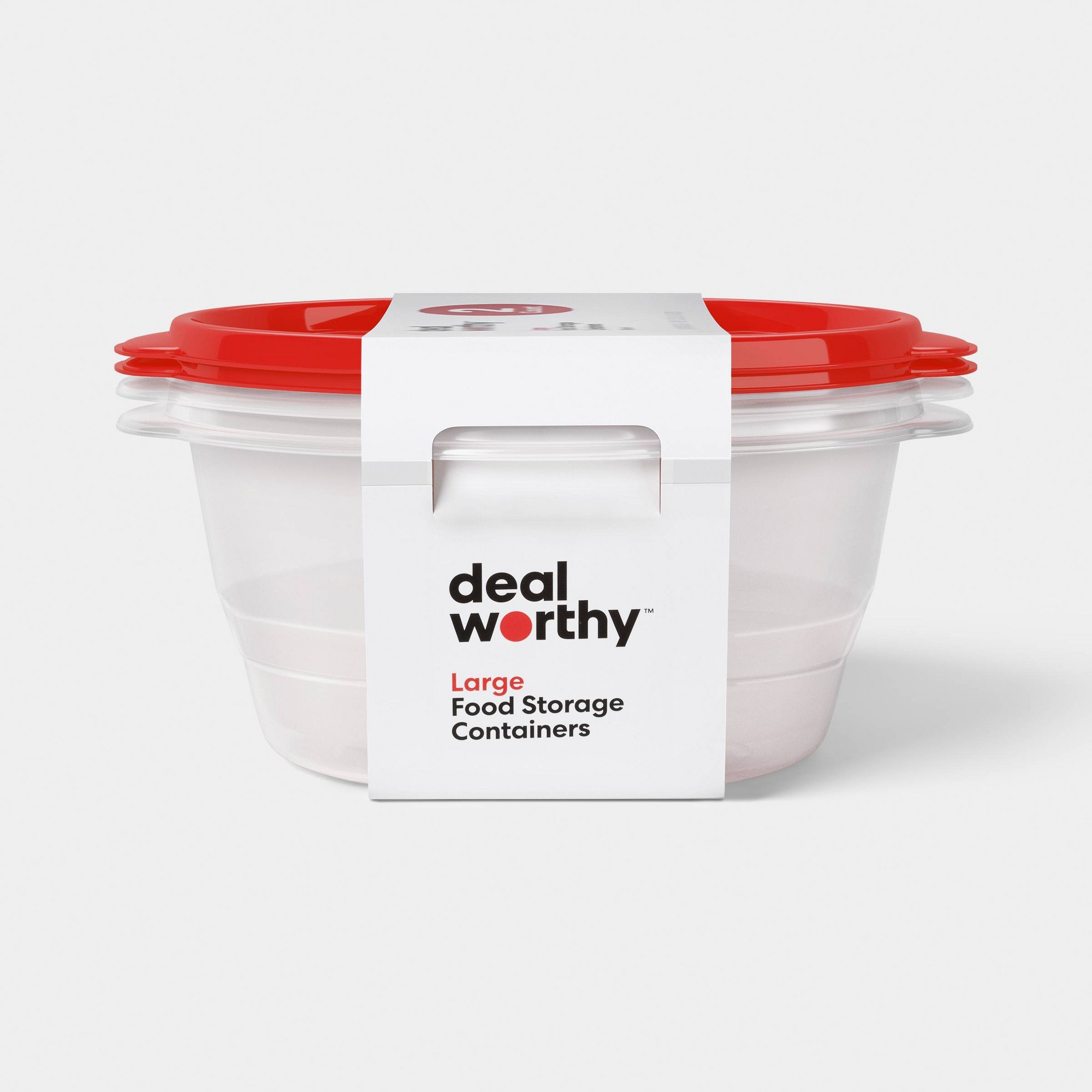 Food Storage Organization - 2ct Büyük Yuvarlak Gıda Saklama Kapları