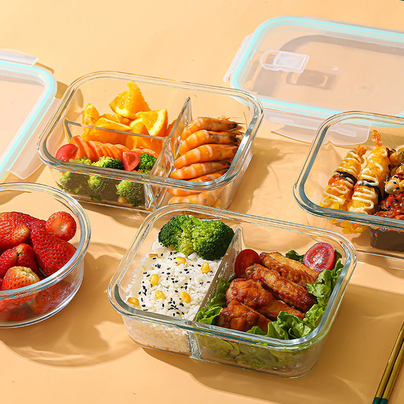 Food Storage Square Containers - Cam Saklama Kabı yüksek borosilikat ısıya