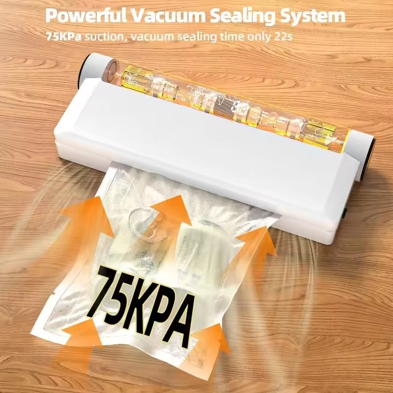 Food Storage Vacuum Seal - Gıda Saklama Vakum Makinesi 75KPA Güçlü