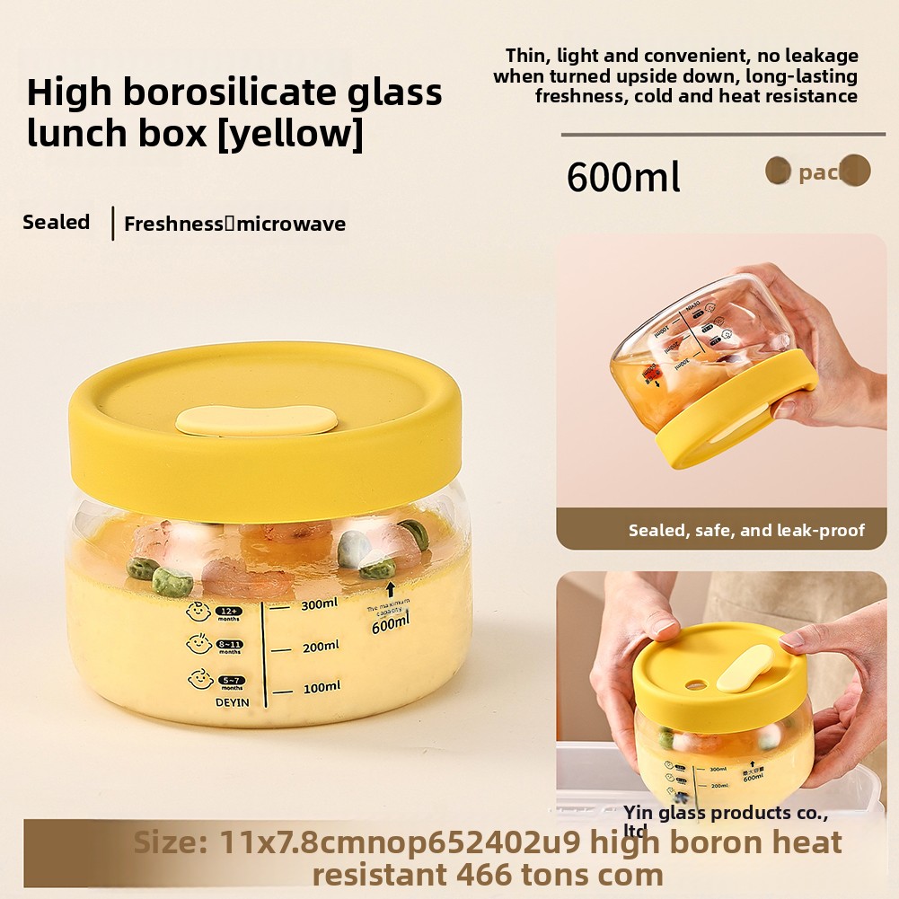 Food Storage Square Containers - Cam Gıda Saklama Kabı Hava Geçirmez