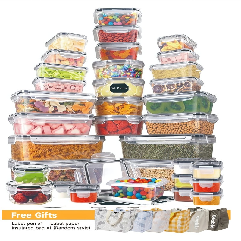 Food Storage Jar Set - 48 Parça BPA İçermeyen Gıda Saklama