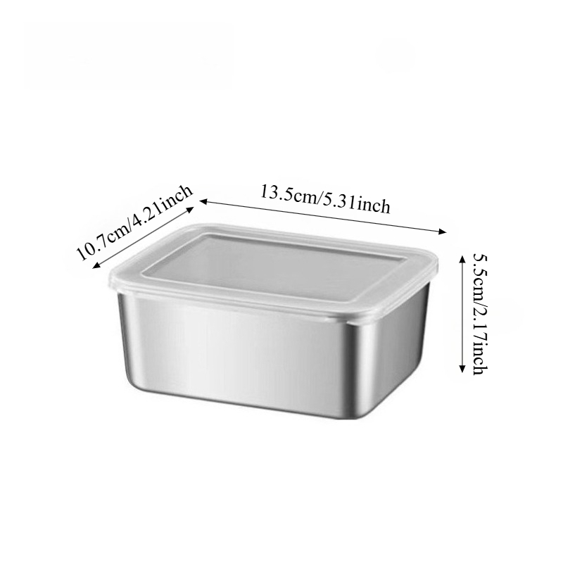 3/6 Adet Paslanmaz Çelik Dikdö - Food Storage Square Containers incelemesi ve fiyatı