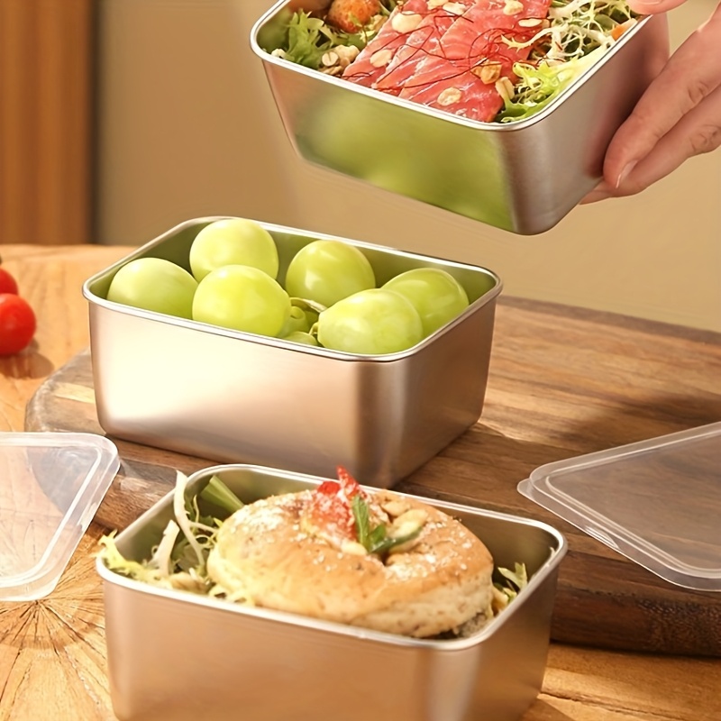 3/6 Adet Paslanmaz Çelik Dikdö - Food Storage Square Containers incelemesi ve fiyatı