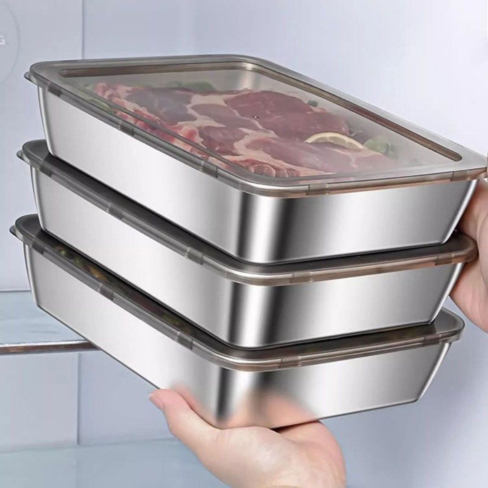 Gıda Sınıfı Paslanmaz Çelik Ka - Food Storage Square Containers incelemesi ve fiyatı